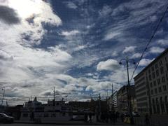 Helsinki cityscape with a clear blue sky