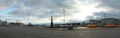 Kauppatori market square in Helsinki at sunset