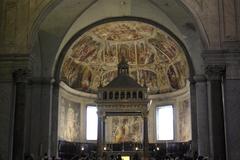 Basilica di San Pietro in Vincoli interior view with statue of Moses