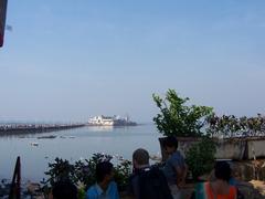 Haji Ali Dargah mosque in the middle of a bay