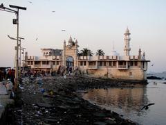 Haji Ali Dargah in Mumbai viewed from the path