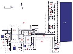 Floor plan of the Villa Poppaea in Oplontis, Italy