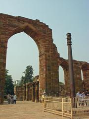 Iron Pillar in a mosque courtyard in India