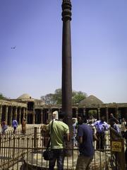 street view of Indian market with colorful stalls and people