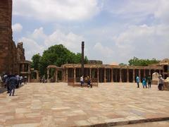 Ashoka Iron Pillar in Delhi with intricate inscriptions