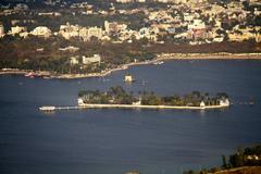 Udaipur city with Aravalli mountains in Rajasthan, India