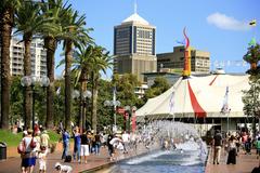 Circus OZ performance at Darling Harbour