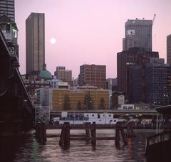 Moonrise over Darling Harbour in Sydney