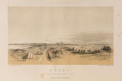 Delhi from the Flagstaff Tower, 1857 lithograph