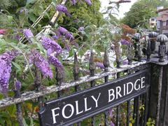 Folly Bridge Sign in Oxford, UK