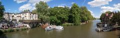 Panoramic view of the River Thames from Folly Bridge, Oxford