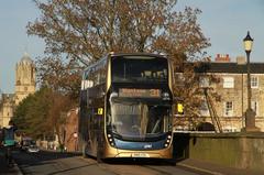 Stagecoach bus crossing Folly Bridge in Oxford