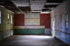 HDR image of the old zoo reformatory lion cage in Tokai, Cape Town, South Africa