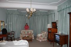 Sherri in a room at the Mount Nelson Hotel, Cape Town