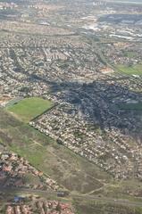 aerial view of De Grendel, South Africa from a flight