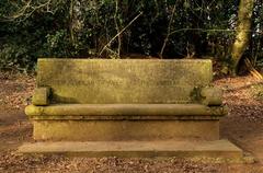 stone bench in Shotover Country Park