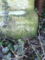 Benchmark on Red Hill Barn, Church Hill