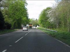 A40 road approaching Shotover lay-bay