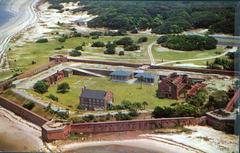 Aerial view of Fort Clinch State Park, Fernandina Beach, Florida ca. 1960