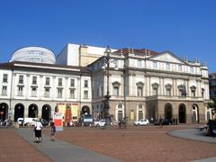 Milano Teatro alla Scala and the building housing the Museo del Teatro della Scala