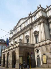 Exterior view of Teatro alla Scala in Milan