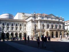 Teatro alla Scala in Milano with its neoclassical facade