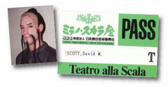 David Meerman Scott as an extra in Teatro alla Scala's production of Turandot at NHK Hall, Tokyo, Japan, 1988