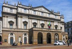 Front facade of La Scala in Milan