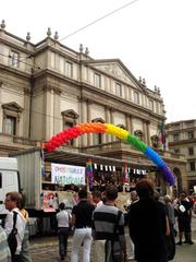 local Gay Pride in Milan on June 7, 2008, in front of Teatro alla Scala