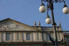 Teatro alla Scala opera house relief of Apollo in Milan