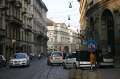 Teatro alla Scala opera house in Milan as seen from via Santa Margherita