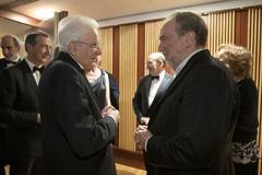 President Sergio Mattarella with conductor Riccardo Chailly