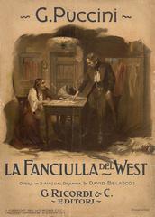 Poster by Giuseppe Palanti for La fanciulla del West, 1911