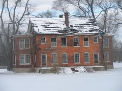 Abandoned historic structures at Fort Wayne in Detroit