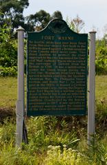 Fort Wayne information sign in Detroit, Michigan