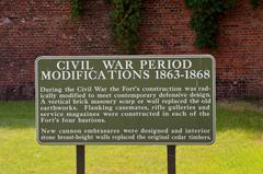 Civil War information sign at Fort Wayne in Detroit, Michigan