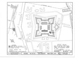 Fort Wayne layout in Detroit, Michigan, 1934