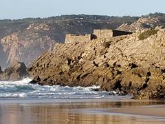 View of the Fort of Guincho from Guincho Beach, Portugal