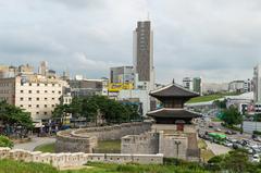 Heunginjimun gate in Seoul from Heunginjimun Park