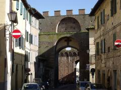 City Gate Porta Ovile in Siena seen from the inside