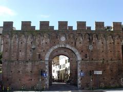 Facade of Porta Ovile in Siena