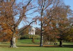 Monopteros in Englischer Garten during autumn in Munich