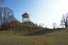 view of the Monopteros in the English Garden in Munich