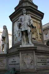 Monument to Leonardo da Vinci in Piazza della Scala, Milan