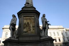 Monument to Leonardo da Vinci in Piazza della Scala, Milan