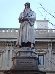 Leonardo Da Vinci statue in Milan, Italy