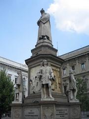 Leonardo da Vinci monument in Milan