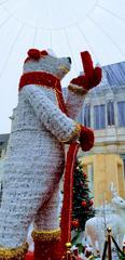 Christmas folklore scene in Troyes, France