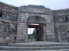 Suomenlinna King's Gate monument in Finland