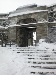 Main entrance to Suomenlinna Fortress, Helsinki in February 2012